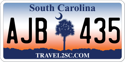 SC license plate AJB435