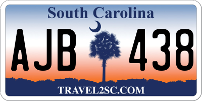 SC license plate AJB438