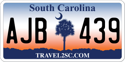 SC license plate AJB439
