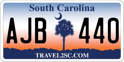 SC license plate AJB440
