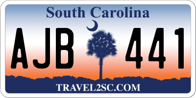 SC license plate AJB441