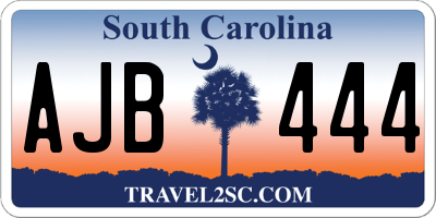 SC license plate AJB444