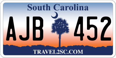 SC license plate AJB452