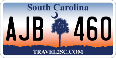 SC license plate AJB460