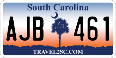 SC license plate AJB461