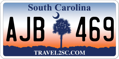 SC license plate AJB469
