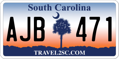 SC license plate AJB471