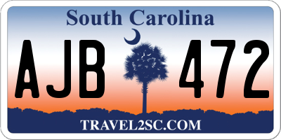 SC license plate AJB472