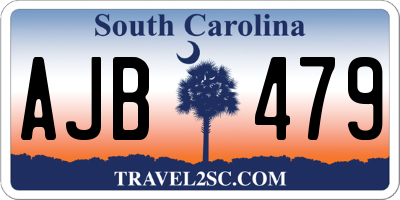 SC license plate AJB479