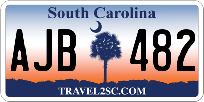 SC license plate AJB482