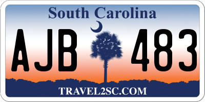 SC license plate AJB483