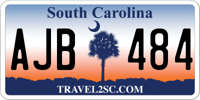 SC license plate AJB484