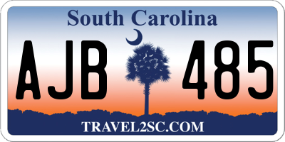 SC license plate AJB485