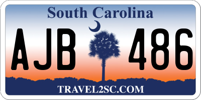 SC license plate AJB486