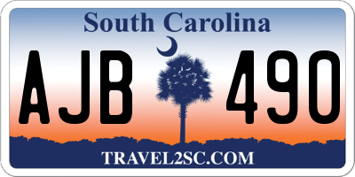 SC license plate AJB490