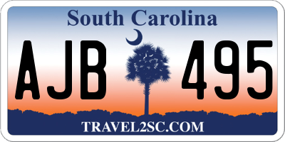 SC license plate AJB495