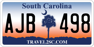 SC license plate AJB498