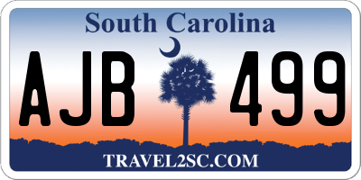 SC license plate AJB499