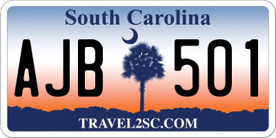 SC license plate AJB501