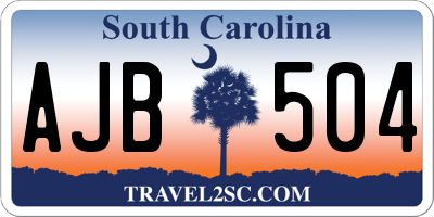 SC license plate AJB504