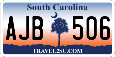 SC license plate AJB506