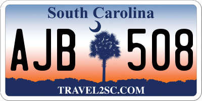 SC license plate AJB508