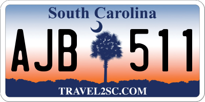 SC license plate AJB511