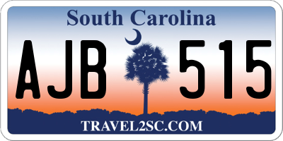 SC license plate AJB515