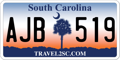 SC license plate AJB519