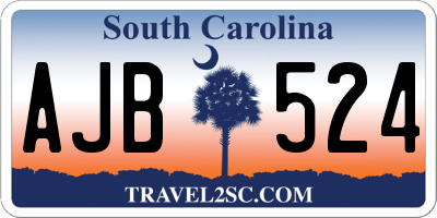 SC license plate AJB524