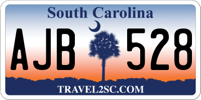 SC license plate AJB528