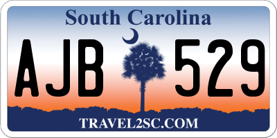 SC license plate AJB529