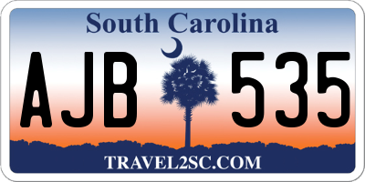 SC license plate AJB535