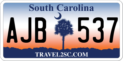 SC license plate AJB537