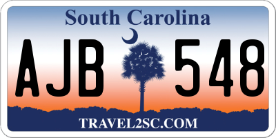 SC license plate AJB548