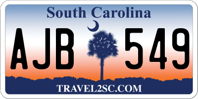 SC license plate AJB549