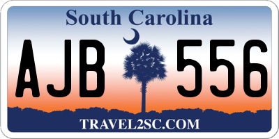 SC license plate AJB556