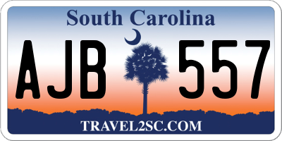 SC license plate AJB557