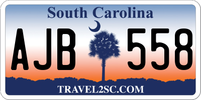 SC license plate AJB558
