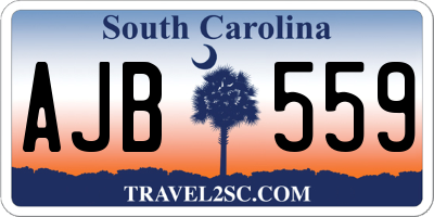 SC license plate AJB559