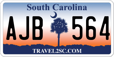 SC license plate AJB564