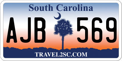 SC license plate AJB569