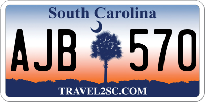 SC license plate AJB570