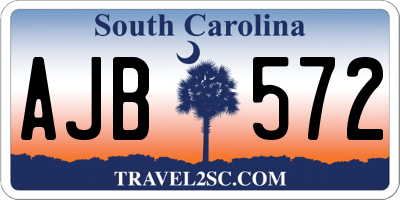 SC license plate AJB572