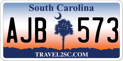 SC license plate AJB573