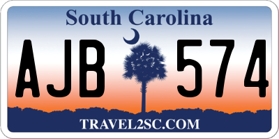SC license plate AJB574
