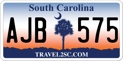 SC license plate AJB575