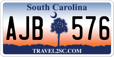 SC license plate AJB576