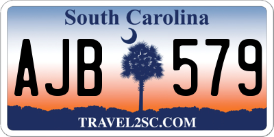 SC license plate AJB579