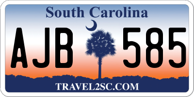 SC license plate AJB585